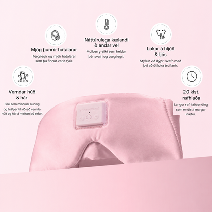 Snoozeband™ Silk – Svefngríma með heyrnartólum