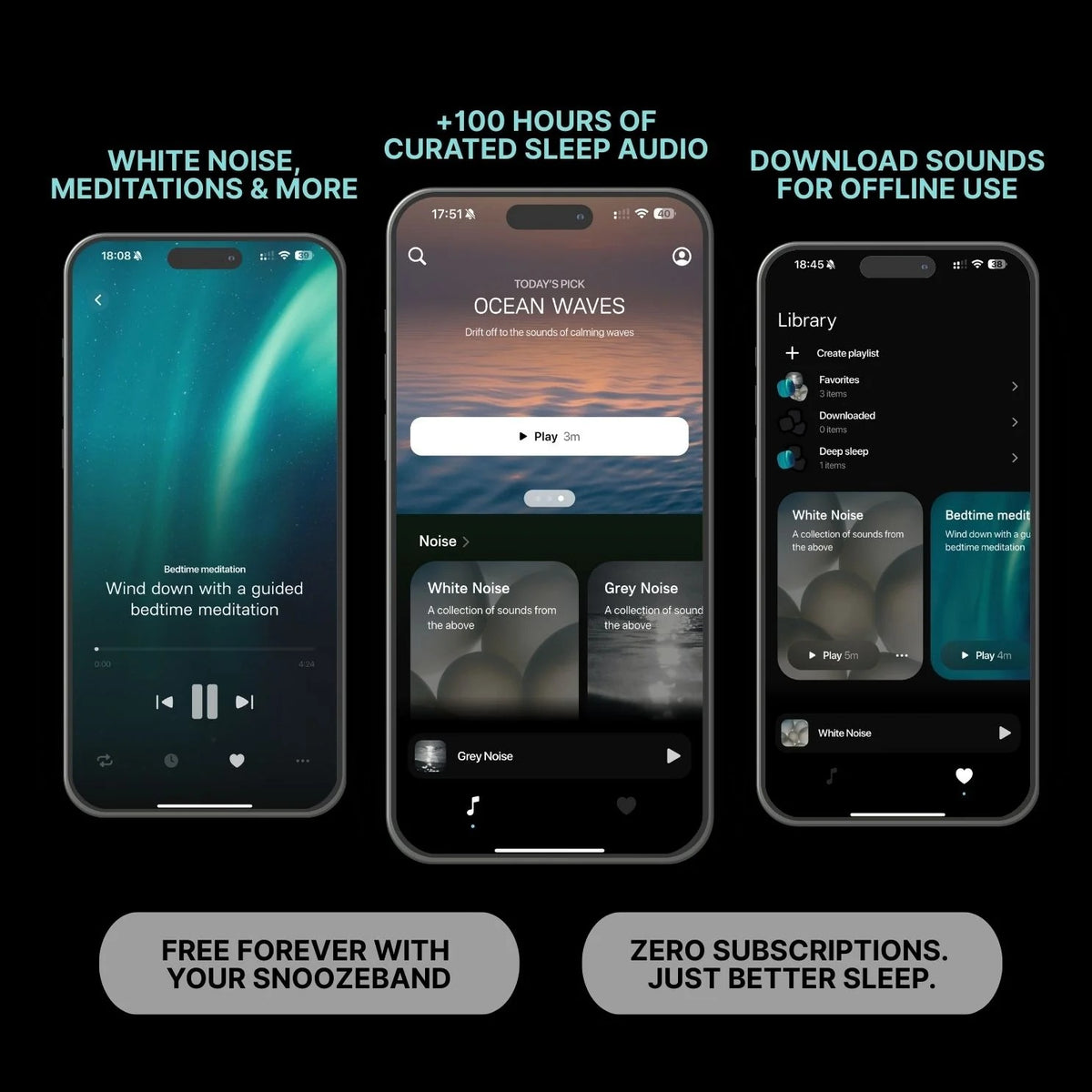 Snoozeband™ Silk – Svefngríma með heyrnartólum
