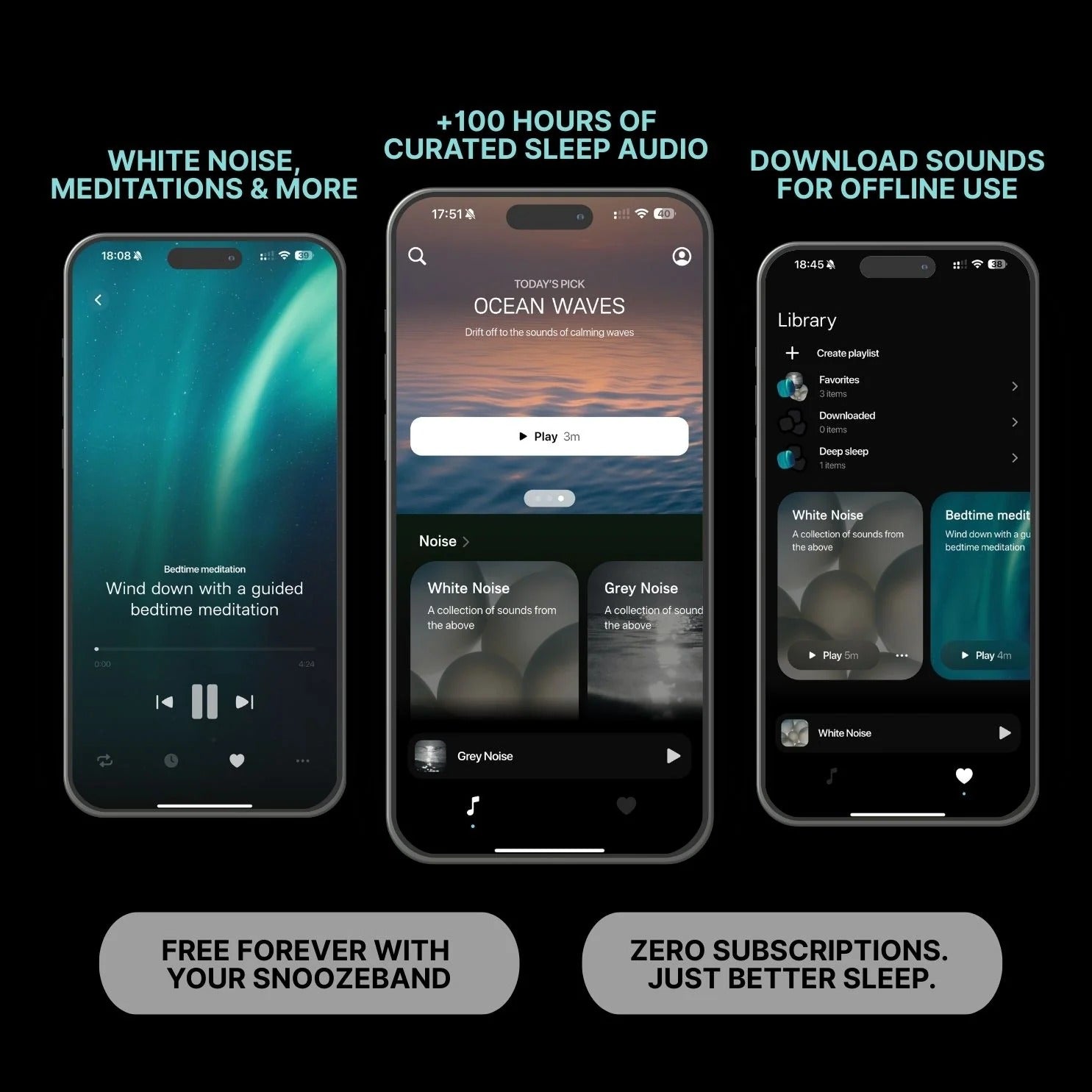 Snoozeband™ Silk – Svefngríma með heyrnartólum